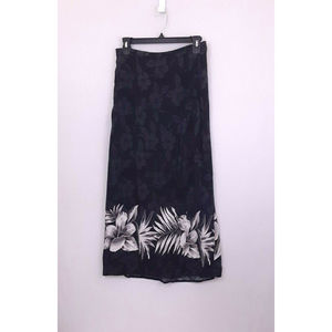 Notations Long Skirt Hawaiian Style Printed Skirt Size M